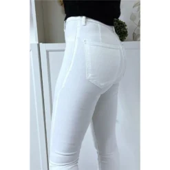 Sexy Hautenge Damen Highwaist Röhrenjeans Weiß -Default Template 1 sexy hautenge damen highwaist roehrenjeans weiss5