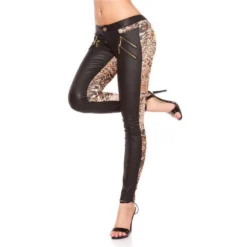 Titelseite 41 Titelseite -Default Template 1 sexy roehrenhose in leder look mix schwarz leopard2