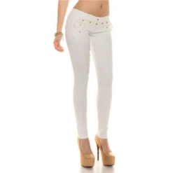 Skinny Damen Treggings Hose In Leder-Look Mit Schnürung Weiß 8 Skinny Damen Treggings Hose In Leder-Look Mit Schnürung Weiß -Default Template 1 skinny damen treggings hose in leder look mit schnuerung weiss2